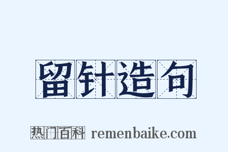 留针造句是什么意思的图片